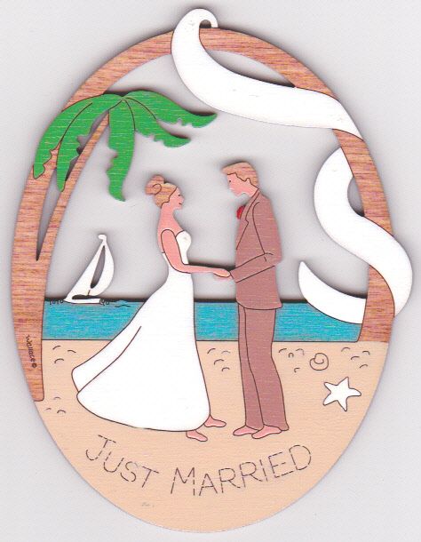 Beach Wedding 14 95 Wallace Wood Ornaments Quality Handcrafted