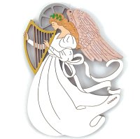 (image for) Angel with Harp Ornament