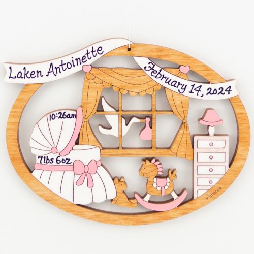 (image for) Baby's Room Christmas Ornament - Pink