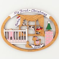 (image for) Baby's First Christmas Ornament - Pink