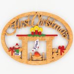Baby's First Christmas 1 Stocking (image for) Baby's First Christmas 1 Stocking