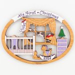 Baby's First Christmas Ornament - Purple (image for) Baby's First Christmas Ornament - Purple