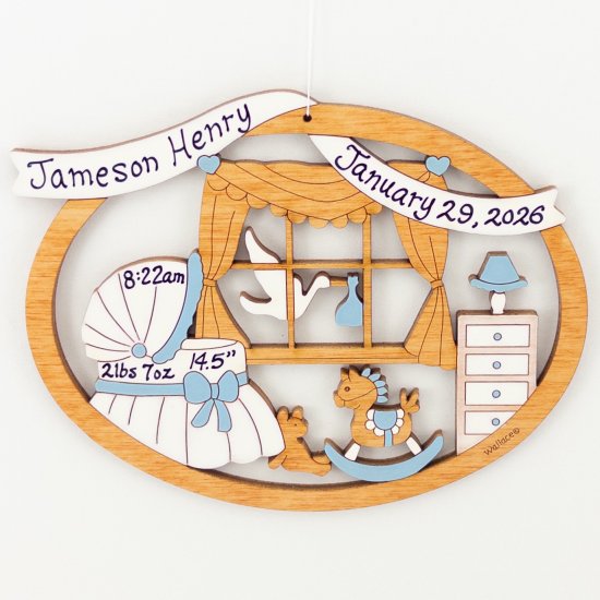 (image for) Baby's Room Christmas Ornament - Blue