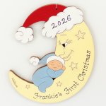 (image for) First Christmas Baby on Moon - Blue