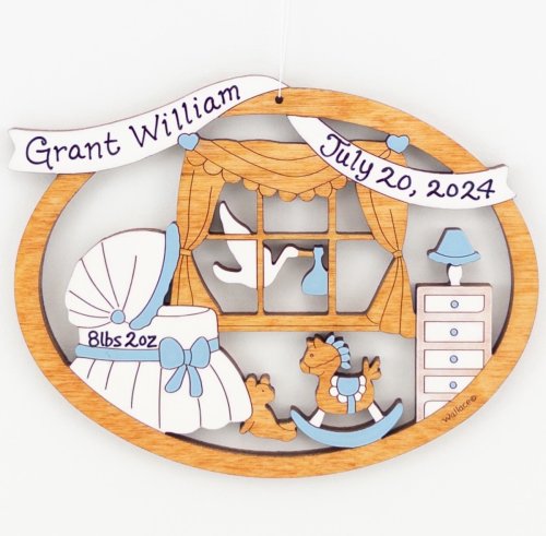 (image for) Baby's Room Christmas Ornament - Blue