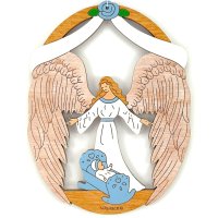 (image for) Baby's Baptism Ornament - Blue