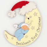 First Christmas Baby on Moon - Blue (image for) First Christmas Baby on Moon - Blue