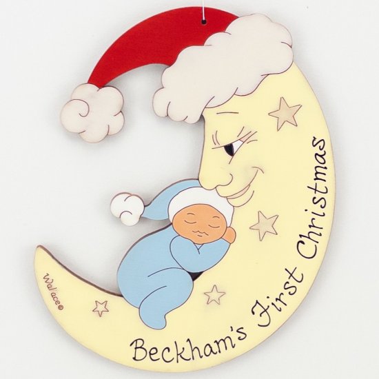(image for) First Christmas Baby on Moon - Blue