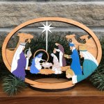 (image for) Medium Layered Star Nativity With Stand