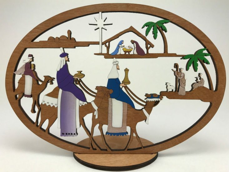 (image for) Large 3 King Nativity With Stand