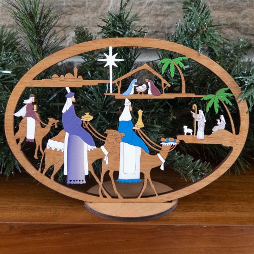 (image for) Large 3 King Nativity With Stand
