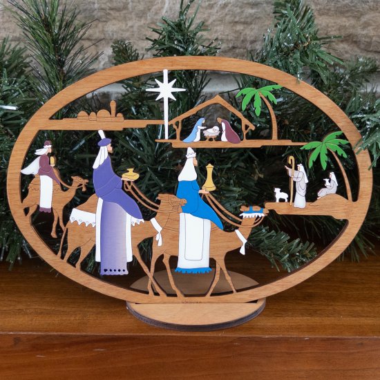 (image for) Large 3 King Nativity With Stand