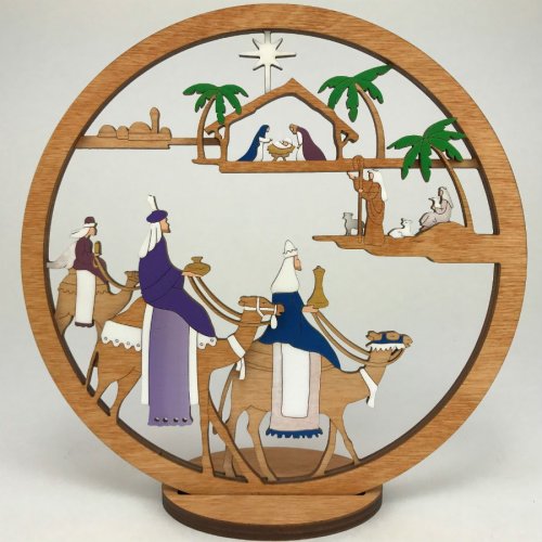 (image for) Medium Layered 3 King Nativity With Stand