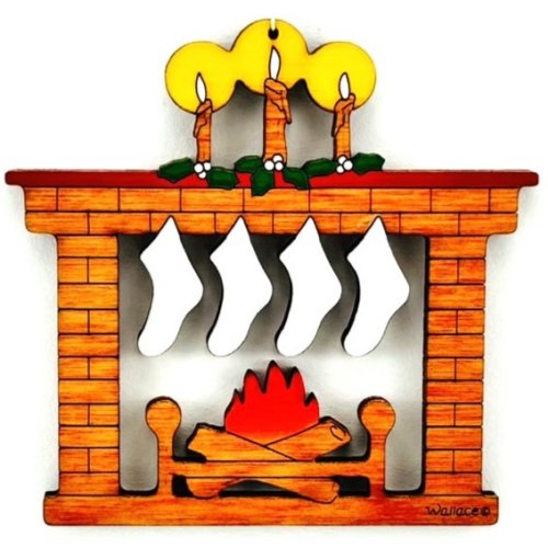 (image for) Mini Fireplace 4 Stockings