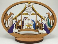 (image for) Small Layered Alleluia Nativity With Stand