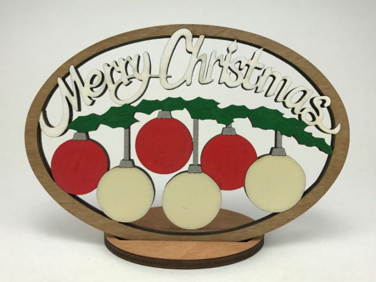 (image for) Small Merry Christmas Balls With Stand