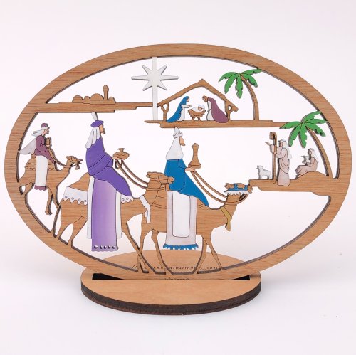 (image for) Small 3 King Nativity With Stand