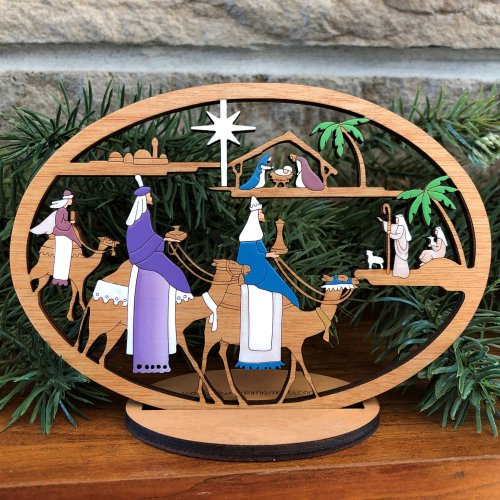 (image for) Small 3 King Nativity With Stand