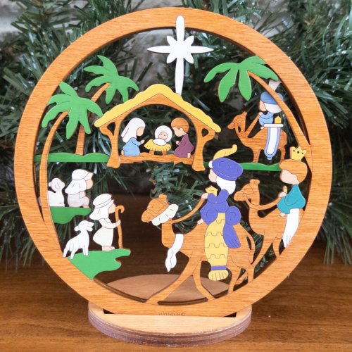 (image for) Small Layered Child Nativity With Stand
