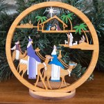 (image for) Small Layered 3 King Nativity With Stand