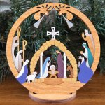 (image for) Small Layered Round Nativity With Stand