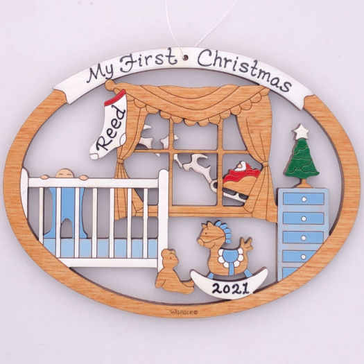 Baby's First Christmas Ornament - Blue