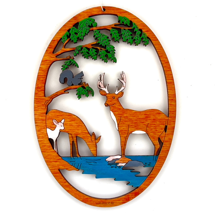 Deer : Wallace Wood Ornaments  Quality Handcrafted & Personalized Wood  Ornaments