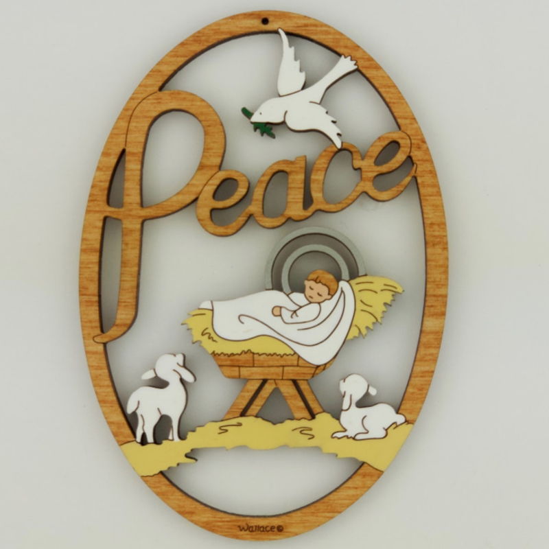 Peace Baby Jesus Ornament - Click Image to Close