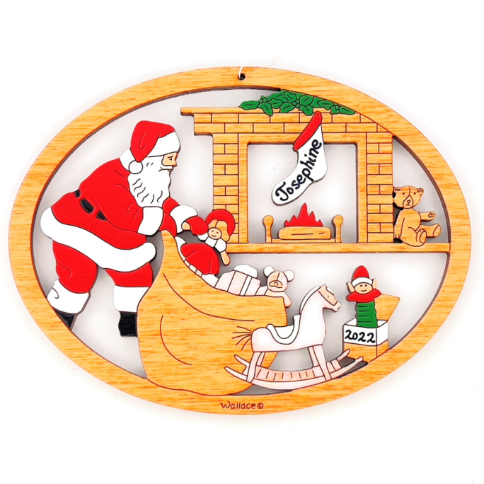Santa with Toys Ornament