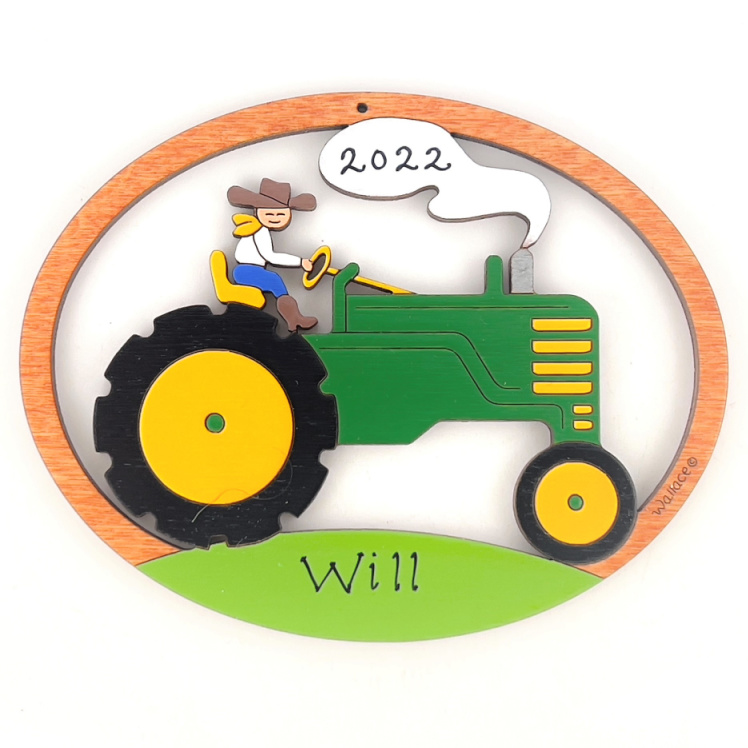 Tractor Ornament - Click Image to Close