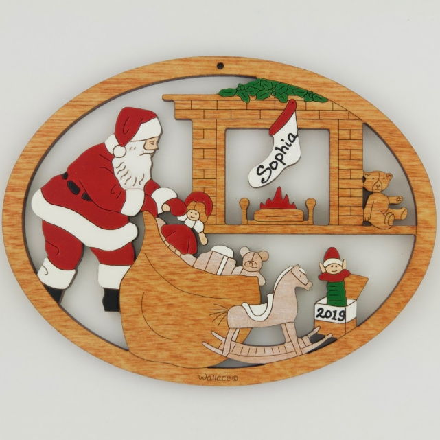 Santa with Toys Ornament